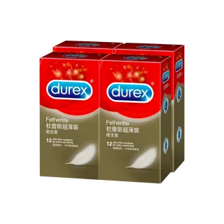 【Durex 杜蕾斯】超薄裝保險套4盒(共48入 保險套/保險套推薦/衛生套/安全套/避孕套/避孕)
