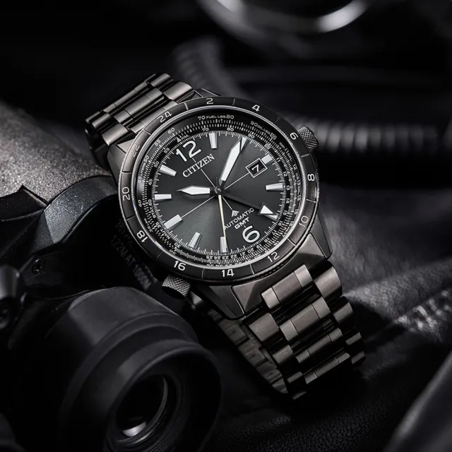 【CITIZEN 星辰】PROMASTER 台灣限量 GMT 飛行機械腕錶 44.5mm(NB6045-51H)