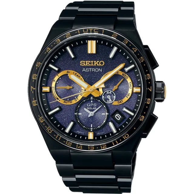 【SEIKO 精工】黑標 Astron 太陽能GPS衛星 鈦金屬 腕錶(5X53-0CH0SD／SSH145J1)