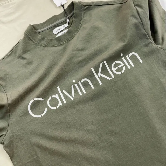 【Calvin Klein 凱文克萊】Calvin Klein  短T 現貨  T恤 短袖 大尺碼 落肩 CK 純棉(短袖 T恤)