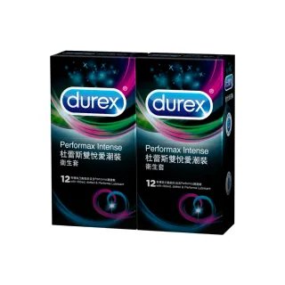 【Durex 杜蕾斯】雙悅愛潮裝保險套12入*2盒(共24入 保險套/保險套推薦/衛生套/安全套/避孕套/避孕)
