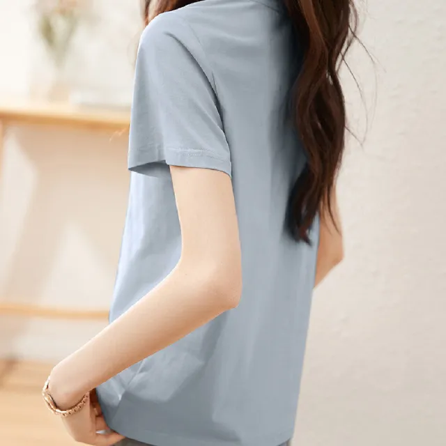 【LANNI 藍尼】★舒適圓領花瓣休閒上衣(上衣/女裝/T恤/休閒/百搭)