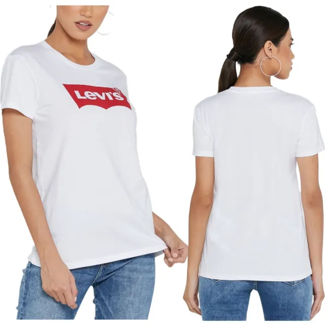 【LEVIS】女款 經典LOGO短T 圓領腰身 短袖T恤 三色可選(美國進口平行輸入)