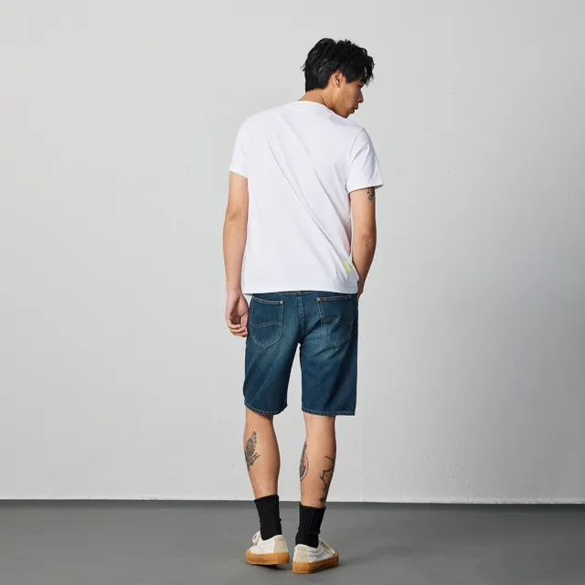 【Lee】男裝 牛仔短褲 / 902 經典五口袋 深藍洗水(LB422003ABU)