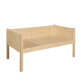 【NEX】簡約松木床架 護欄單人床3.5尺 嬰兒床邊床(拼接床/床邊床)