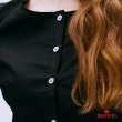 【BRAPPERS】女款 典雅蕾絲雕花襯衫(黑)