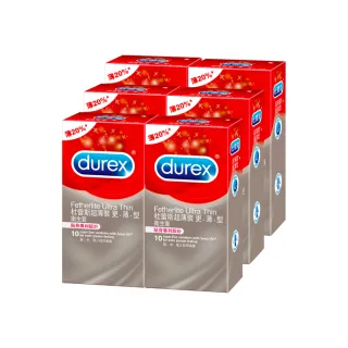 【Durex 杜蕾斯】超薄裝更薄型保險套10入*6盒(共60入 保險套/保險套推薦/衛生套/安全套/避孕套/避孕)