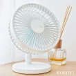 【KOKOYI】2入組 日式風USB大風力充電桌扇(桌上風扇 小型風扇 手持風扇 露營風扇 桌上扇 靜音)