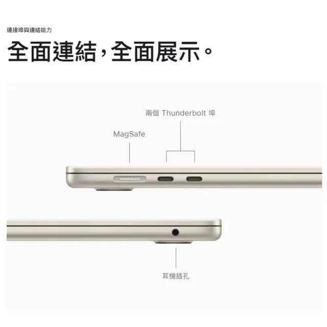 【Apple】手提電腦包★MacBook Air 13.6吋 M3 晶片 8核心CPU 與 10核心GPU 16G/512G SSD