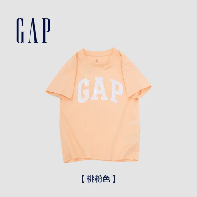 【GAP】女童裝 Logo純棉趣味圓領短袖T恤-多色可選(890374)