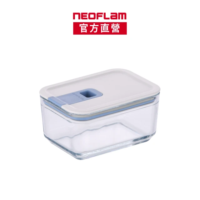 NEOFLAM Perfect Seal系列玻璃保鮮盒長方形500ml(可堆疊/耐熱400°C)