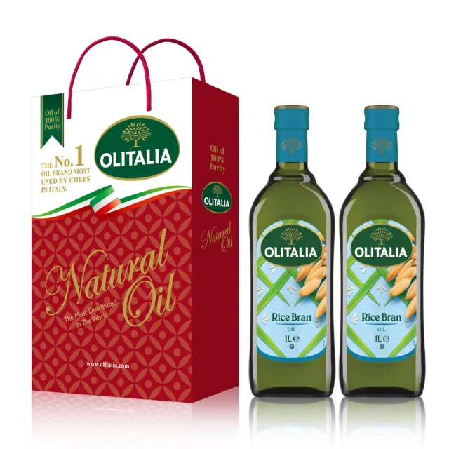 【Olitalia 奧利塔】玄米油1000mlx4瓶禮盒組(+Olitalia葡萄籽油500mlx2瓶)