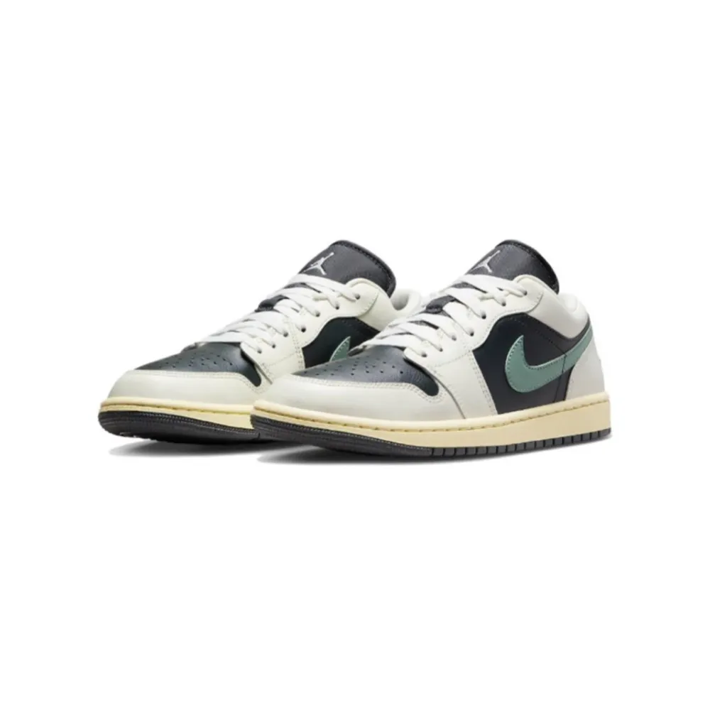 【NIKE 耐吉】Air Jordan 1 Low Jade  黑綠 倒鉤平替版 休閒鞋 女鞋 男女段(DC0774-001)