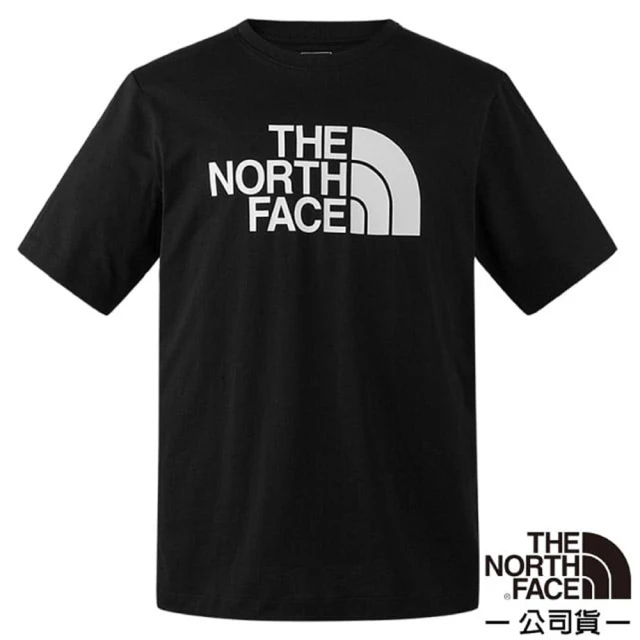 The North Face 男女 吸濕透氣純棉圓領短袖T恤_亞洲版型.休閒衫.運動上衣(86PS-JK3 黑)