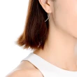 【點睛品】Ear Play 鉑金簡約絲帶造型耳環(一對)