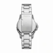 【FOSSIL】Blue 幾何玩趣日曆手錶 銀色不鏽鋼錶帶 42MM(FS6050)
