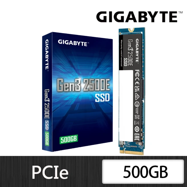 【GIGABYTE 技嘉】Gen3 2500E SSD 500GB(G325E500G)