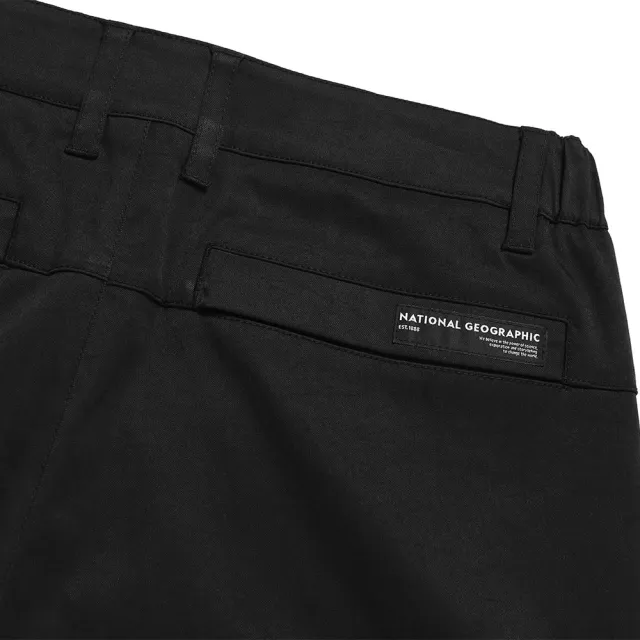 【National Geographic 國家地理】男裝 工裝短褲 - 炭黑色(舒適材質/口袋收納)