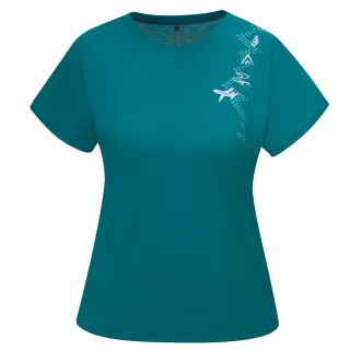 【ATUNAS 歐都納】女款吸濕排汗透氣短袖T恤(A8TS2415W森林綠/防曬抗UV/戶外休閒/日常穿搭)