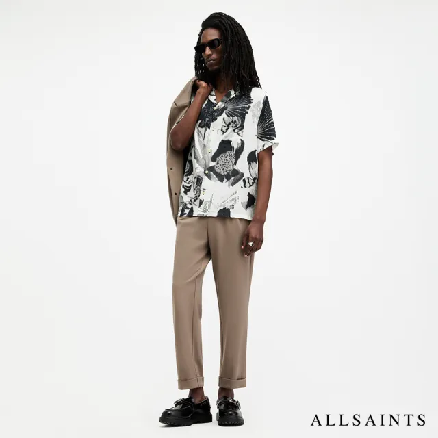 【ALLSAINTS】FREQUENCY 人造絲寬鬆短袖夏威夷手繪花卉印花襯衫 MS064Y(舒適版型)