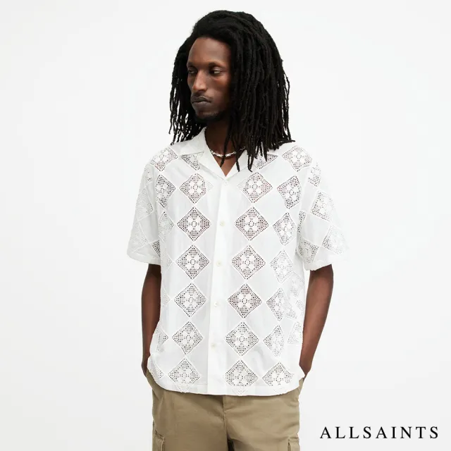 【ALLSAINTS】VISTA 寬鬆花卉刺繡短袖夏威夷襯衫 MS516Z(舒適版型)