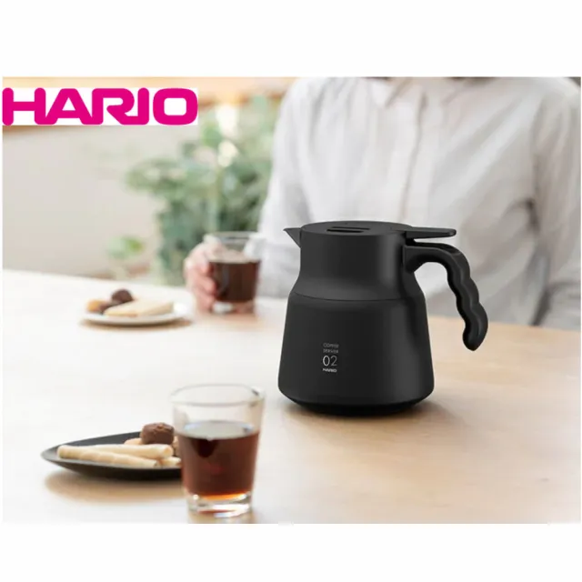 【HARIO】V60不鏽鋼咖啡保溫壺PLUS 600ml / VHSN-60(黑色 白色任選)