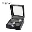【P&W】名錶收藏盒 6支裝 木質 鋼琴烤漆 玻璃鏡面 手工精品錶盒(大錶適用 手錶收納盒 帶鎖)