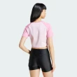 【adidas 愛迪達】HELLO KITTY 酷洛米 短版短袖上衣(JH0570 女款運動上衣 ORIGINALS 粉)