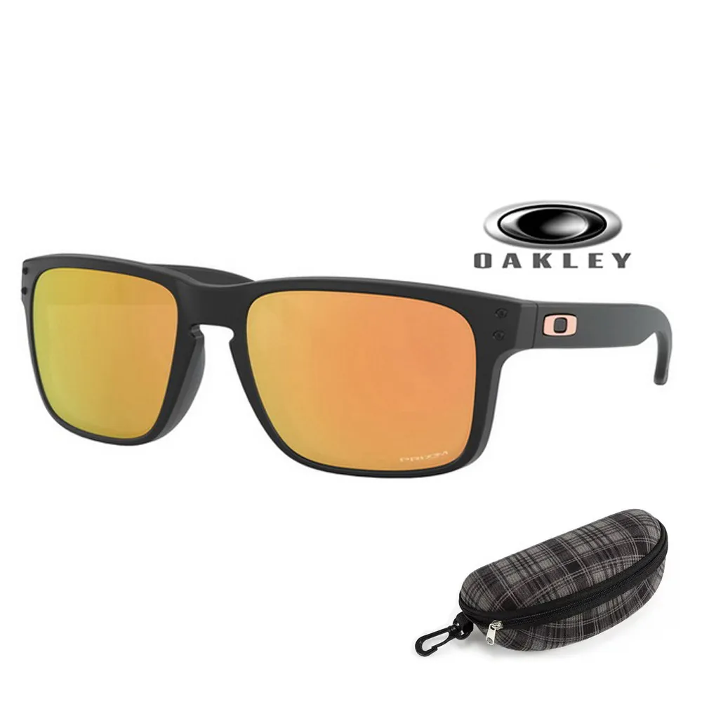 【Oakley】奧克利 HOLBROOK 亞洲版 輕量運動太陽眼鏡 OO9244 49 霧黑框水銀鍍膜深茶鏡片 公司貨