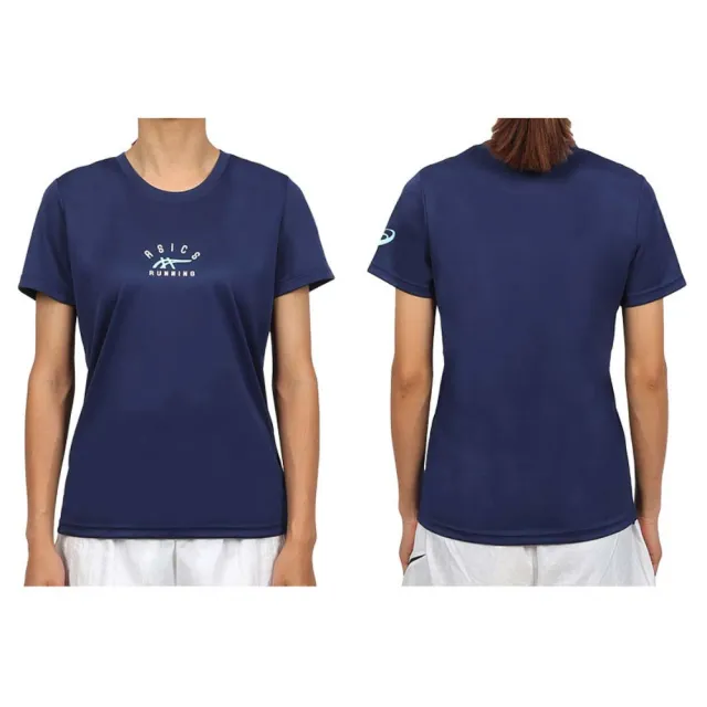 【asics 亞瑟士】女短袖T恤-台灣製 運動 上衣 休閒 吸濕排汗 跑步(2012D104-400)