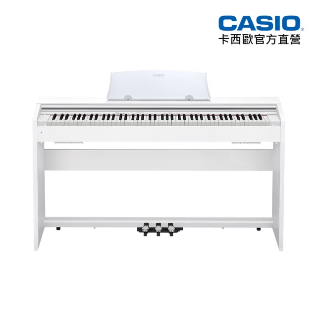 【CASIO 卡西歐】原廠直營數位鋼琴PX-770WE-S100白色(含琴椅+耳機)