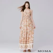 【MOMA】夏形象款｜印花渡假風洋裝(橘色)