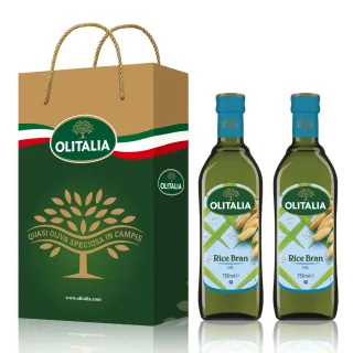 【Olitalia 奧利塔】玄米油禮盒組(750mlx2瓶)