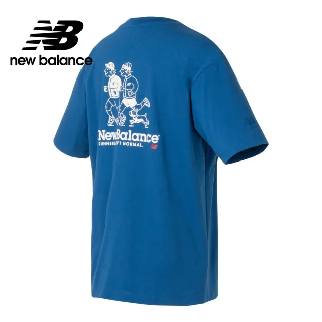 【NEW BALANCE】NB BOY系列 Running Duo插畫短袖上衣_MT41960ATE_男性_深藍色