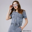 【MOMA】休閒牛仔短版外套(淺藍色)
