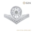 【King Star】GIA 30分 18K金 鑽石戒指 女王 情人禮物(3 Excellent極優 八心八箭)
