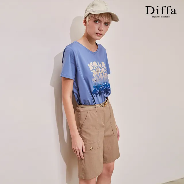 【Diffa】口袋設計短褲-女