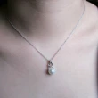 【ALUXE亞立詩】18K金 天然淡水珍珠 珍珠鑽石項鍊 華麗淚珠 水滴形 NN0829