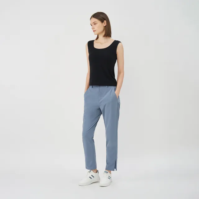 【GIORDANO 佐丹奴】女裝防潑水日常機能錐形褲 All Day Pants系列(31 灰藍)