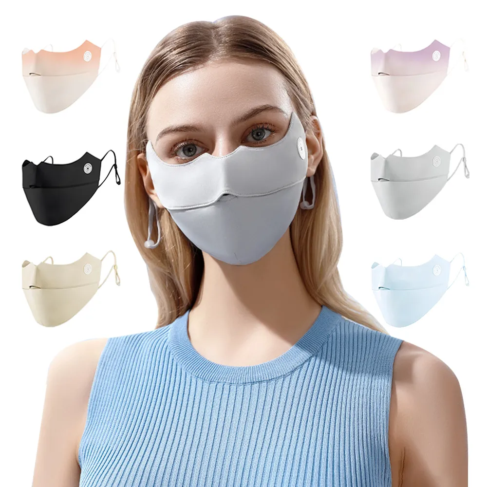 【OMG】2入組 冰絲防曬口罩 抗UV立體貼合 夏季防曬傷防紫外線面罩