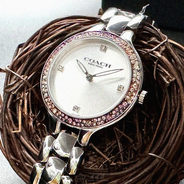 COACHCOACH COACH手錶型號CH00203(銀白色錶面銀錶殼銀色精鋼錶帶款)