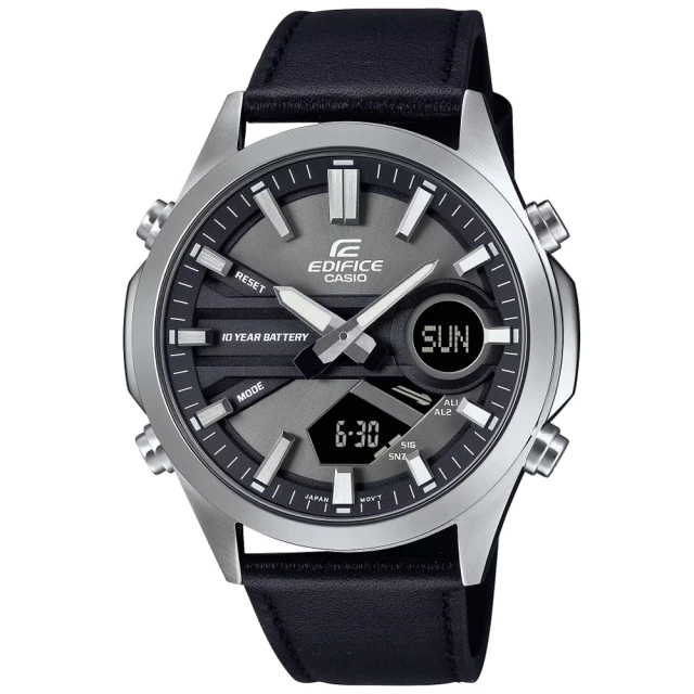 CASIO 卡西歐 EDIFICE 長效電池壽命 運動風雙顯腕錶(EFV-C120L-8A)
