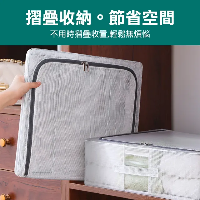 【TengYue】買一送一 透明防水居家床底耐重收納箱40x50cm(中號30L 可折疊 防塵衣物 床底 棉被收納 整理箱)