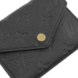 【Louis Vuitton 路易威登】M64060 VICTORINE 經典花紋全皮革零錢短夾.黑(現貨)