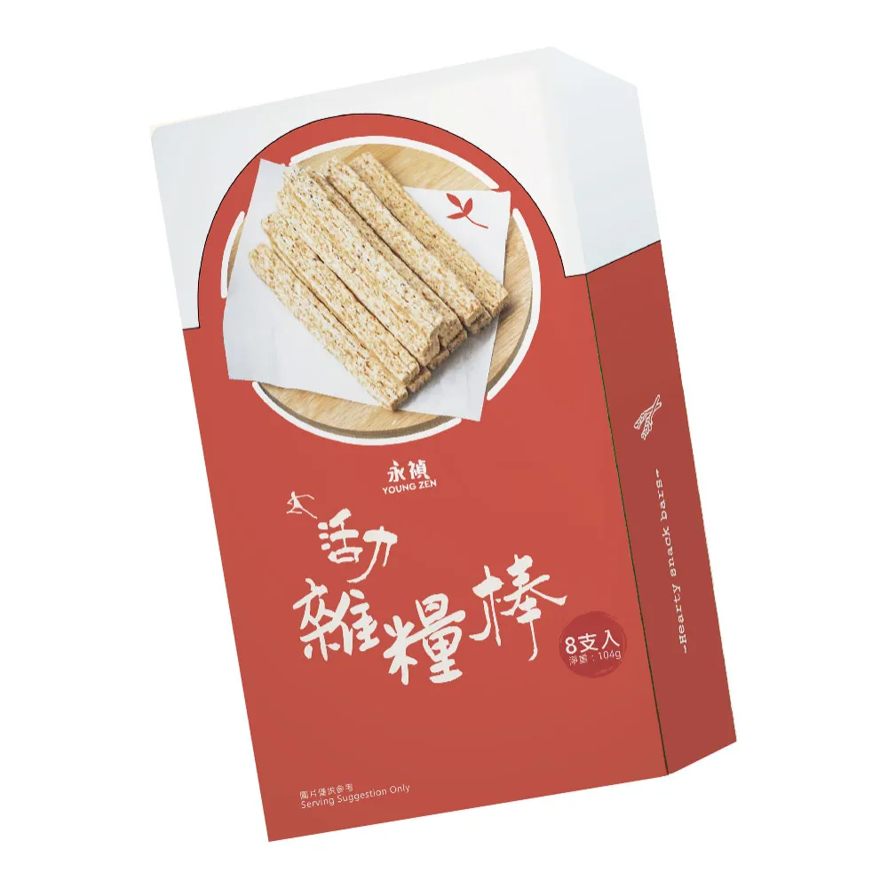 【永禎】六福雜糧棒-薑黃奇亞籽 全素 104gx1盒