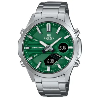 【CASIO 卡西歐】EDIFICE 長效電池壽命 運動風雙顯腕錶 618 年中慶 禮物(EFV-C120D-3A)