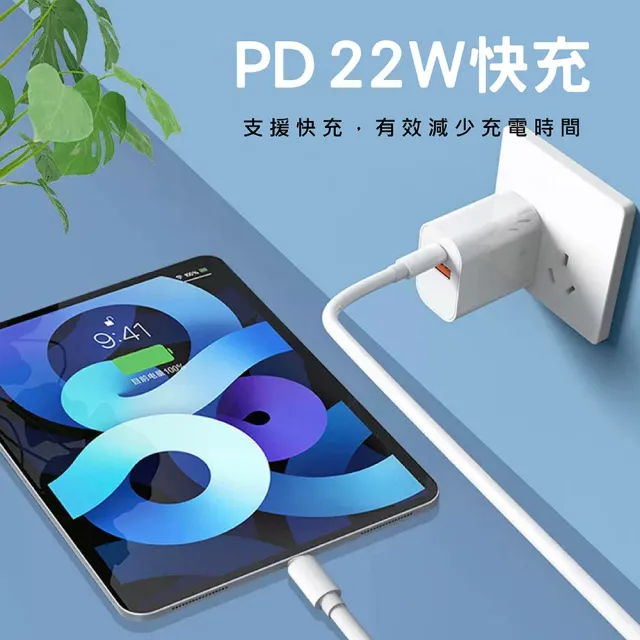 【CityBoss】22W快速充電頭 PD充電頭 Type-C+USB雙孔插頭 1A1C(適用 iPhone 安卓 三星 OPPO)