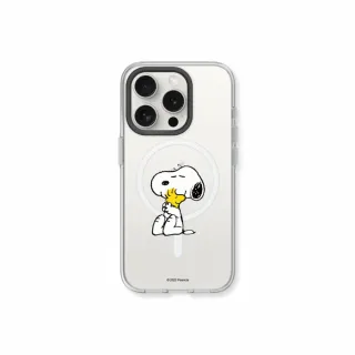 【RHINOSHIELD 犀牛盾】iPhone 15系列 Clear MagSafe兼容 磁吸透明手機殼/經典-Snoopy&胡士托(史努比)