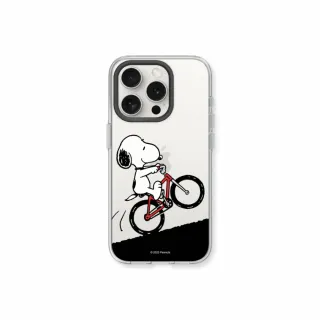 【RHINOSHIELD 犀牛盾】iPhone 15系列  Clear透明防摔手機殼/史努比-騎腳踏車(Snoopy)