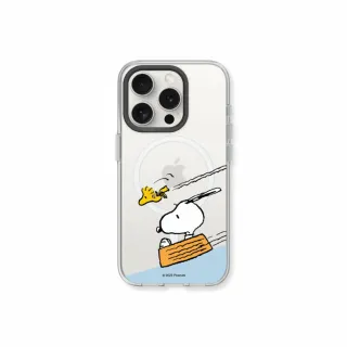 【RHINOSHIELD 犀牛盾】iPhone 14系列 Clear MagSafe兼容 磁吸透明手機殼/史努比-溜滑梯(Snoopy)